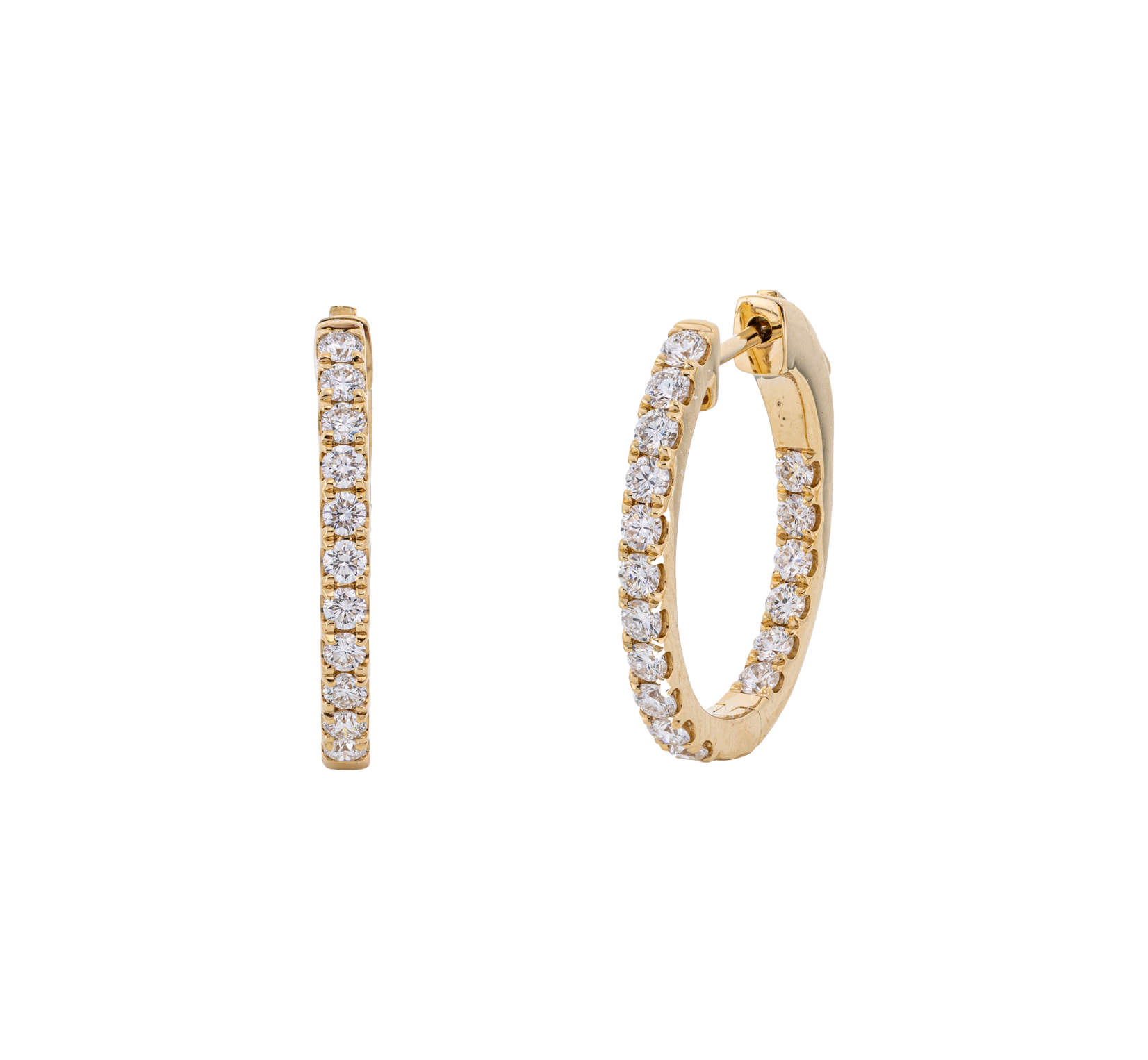 Brogle Classic diamond hoop earrings Brogle Classic diamond hoop earrings