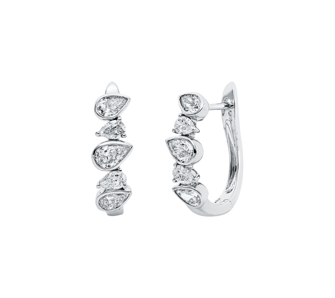 Brogle Selection diamond hoop earrings