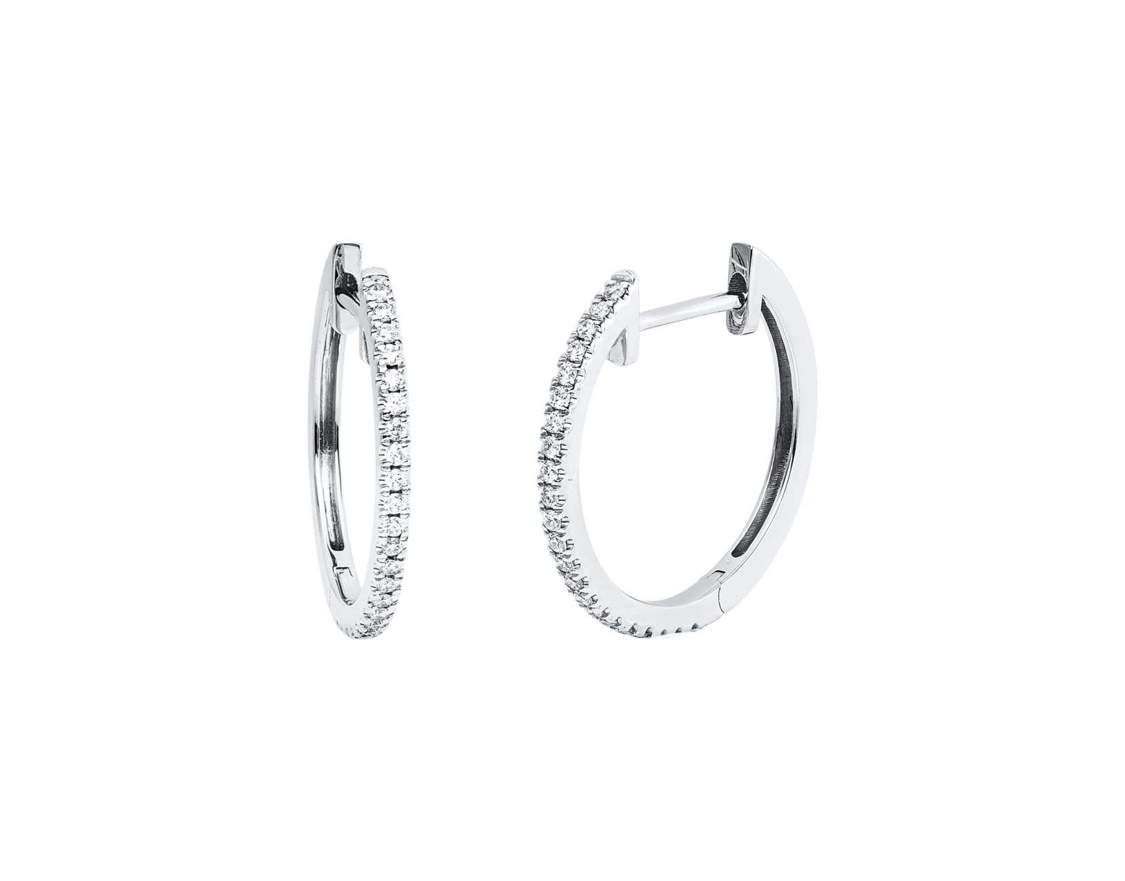 Brogle Classic diamond hoop earrings Brogle Classic diamond hoop earrings