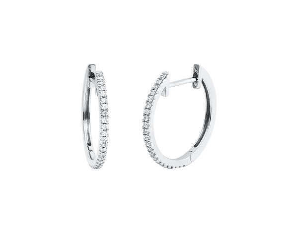 Brogle Classic diamond hoop earrings Brogle Classic diamond hoop earrings
