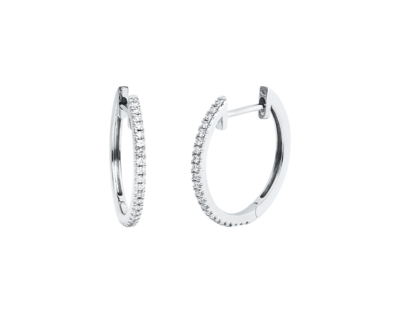 Brogle Classic diamond hoop earrings Brogle Classic diamond hoop earrings