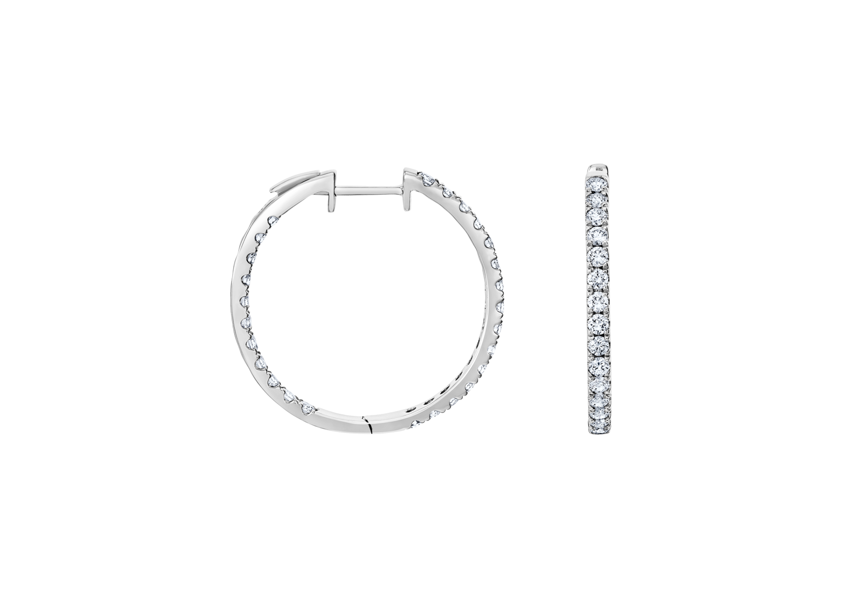 Brogle Classic diamond hoop earrings Brogle Classic diamond hoop earrings