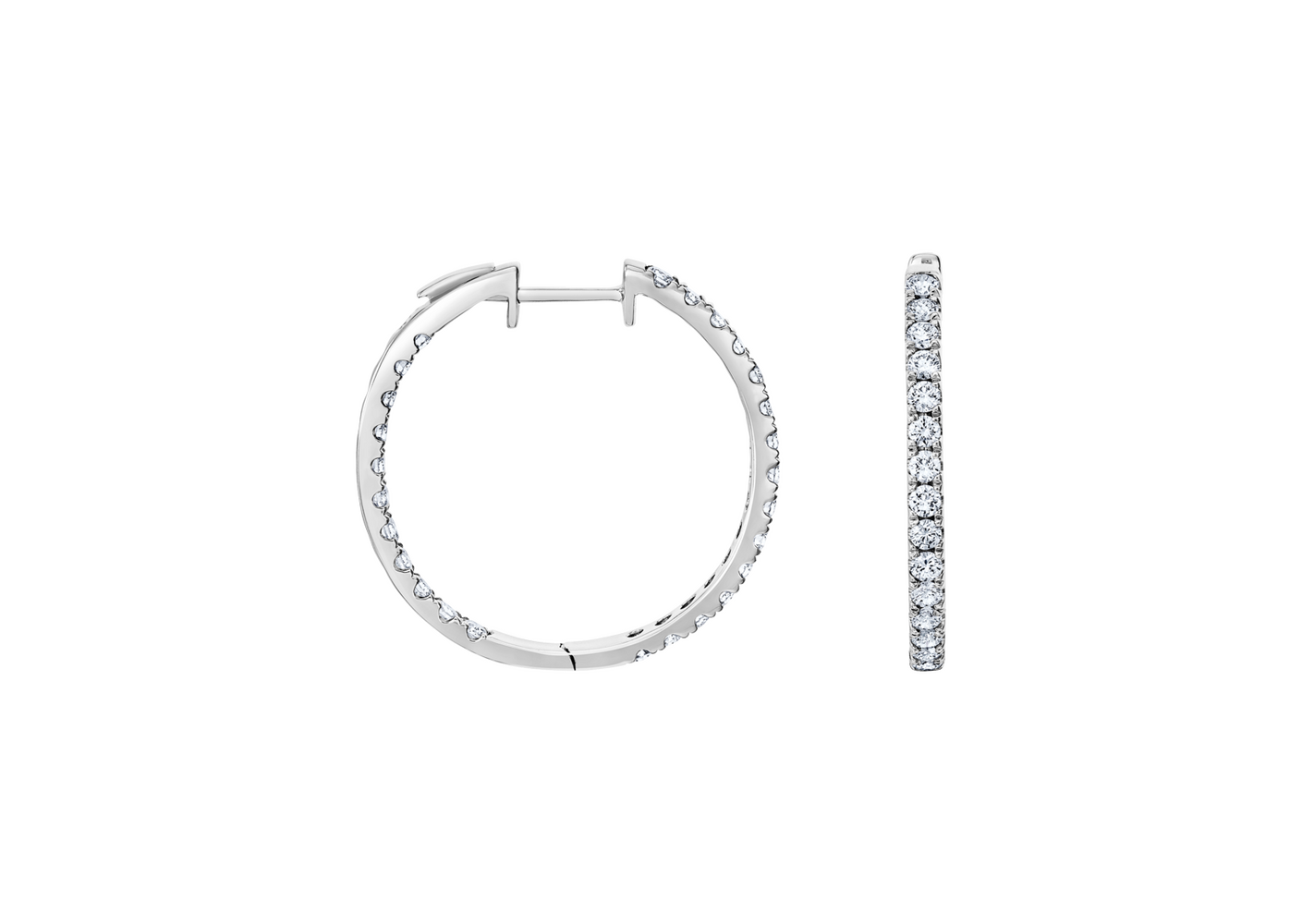 Brogle Classic diamond hoop earrings Brogle Classic diamond hoop earrings