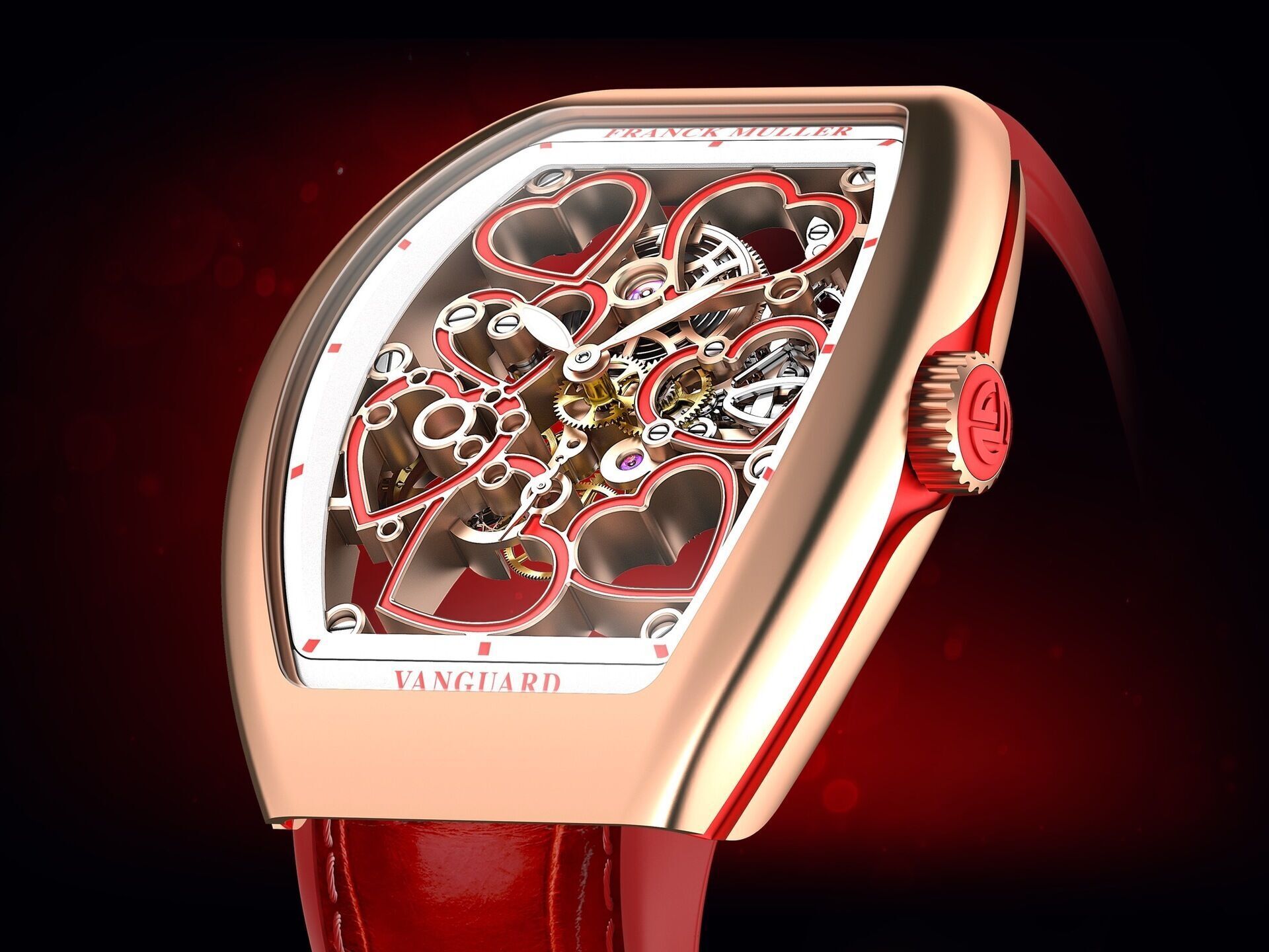 Franck Muller Vanguard Heart Skeleton 42.3 x 32mm Franck Muller Vanguard Heart Skeleton 42.3 x 32mm