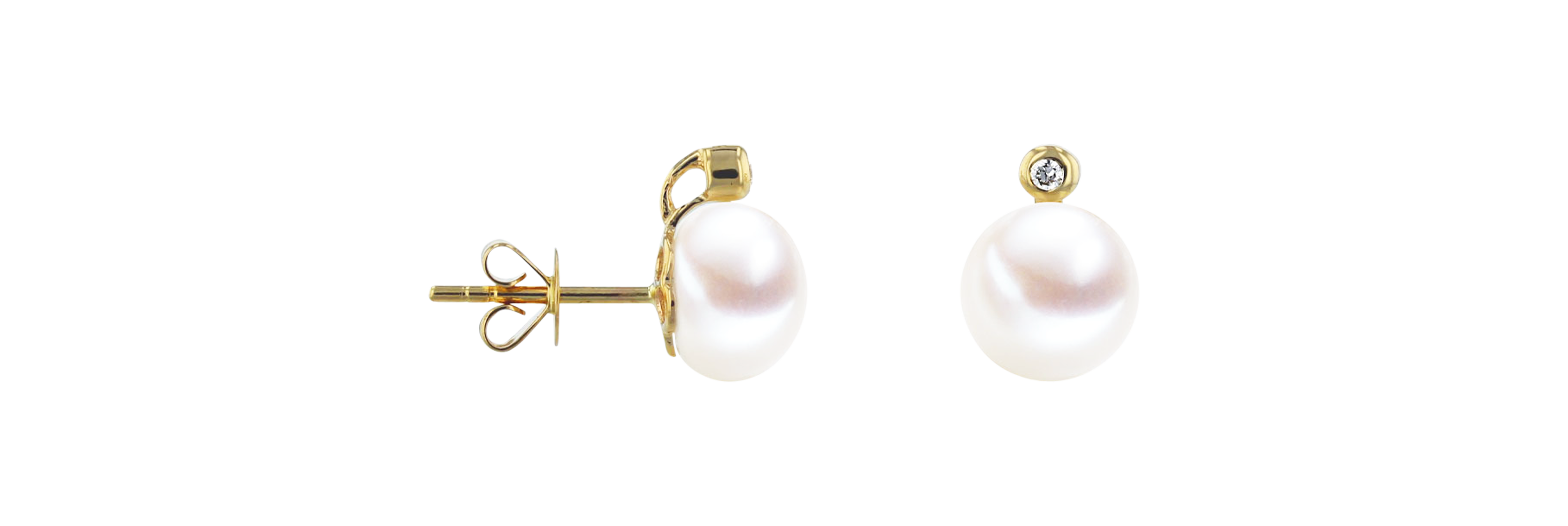 Brogle Classic freshwater pearl stud earrings