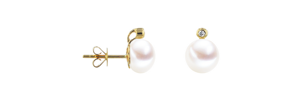 Brogle Classic freshwater pearl stud earrings