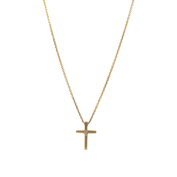 Brogle Classic Kette mit Diamantkreuz