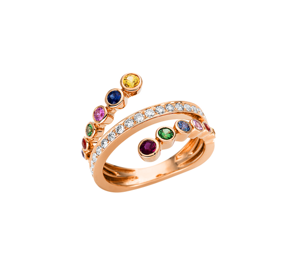 Brogle Classic Farbsteinring Rainbow