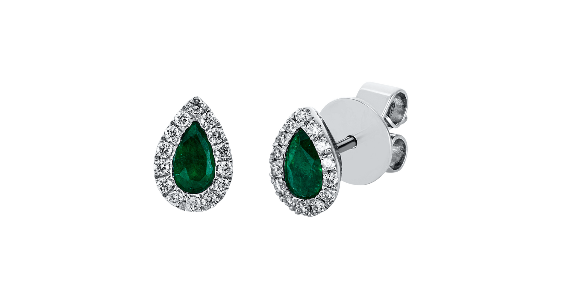 Brogle Classic emerald stud earrings