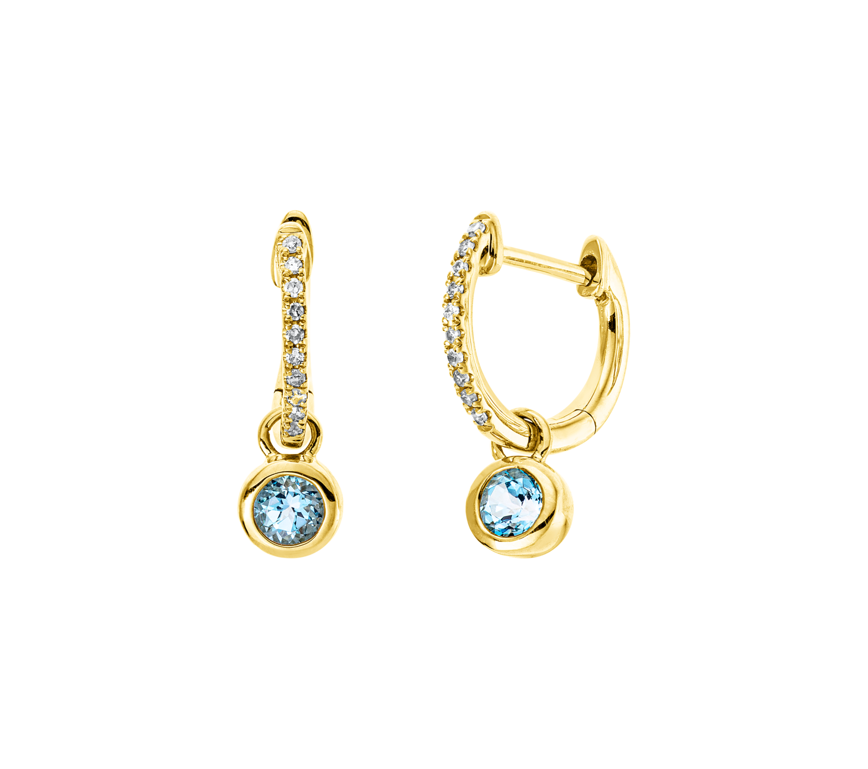 Brogle Classic Sky topaz hoop earrings