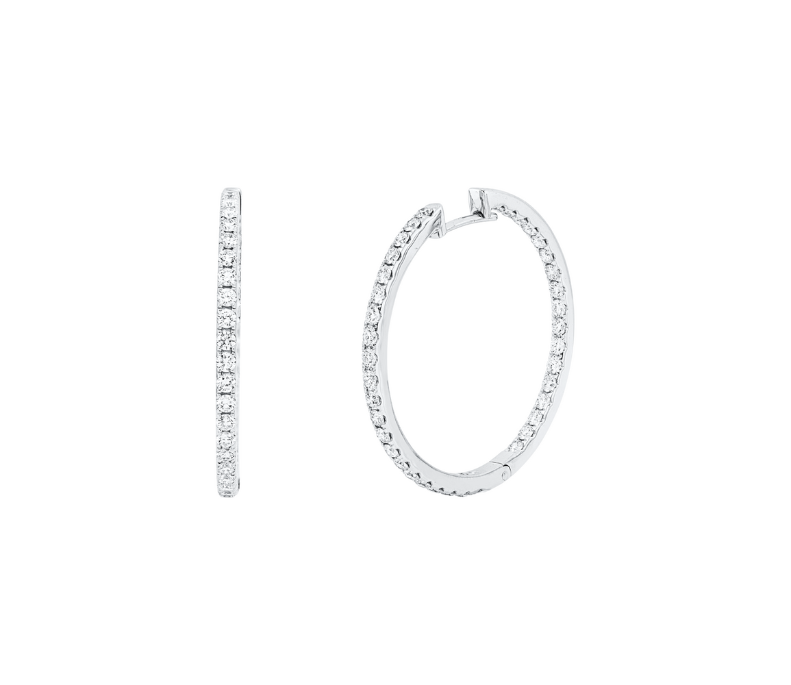 Brogle Selection diamond hoop earrings Brogle Selection diamond hoop earrings