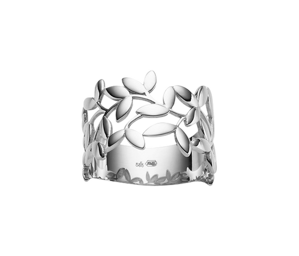 Brogle Classic gold ring olive branch