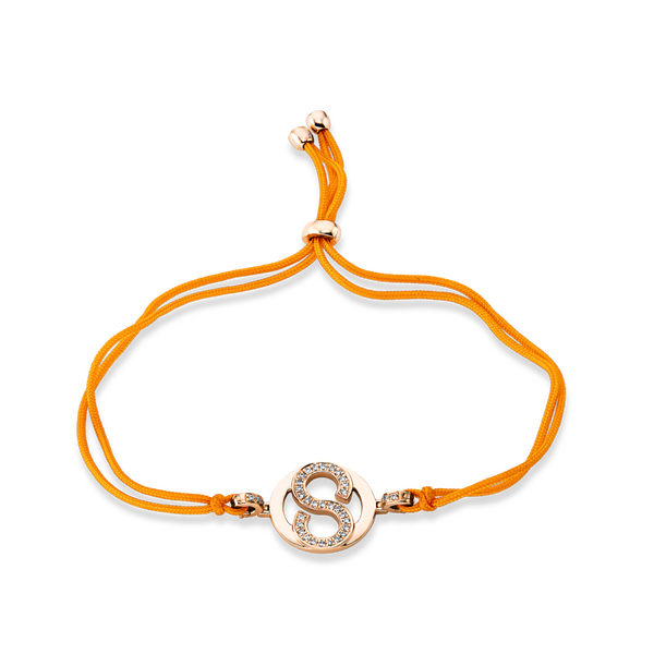 Brogle Selection Icons textile bracelet with diamond pendant Brogle Selection Icons textile bracelet with diamond pendant