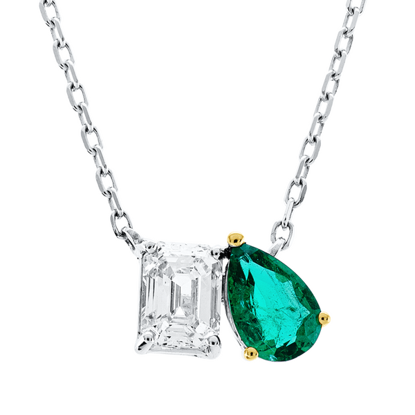 Brogle Classic Kette mit Bicolor Smaragdanhänger Brogle Classic Kette mit Bicolor Smaragdanhänger