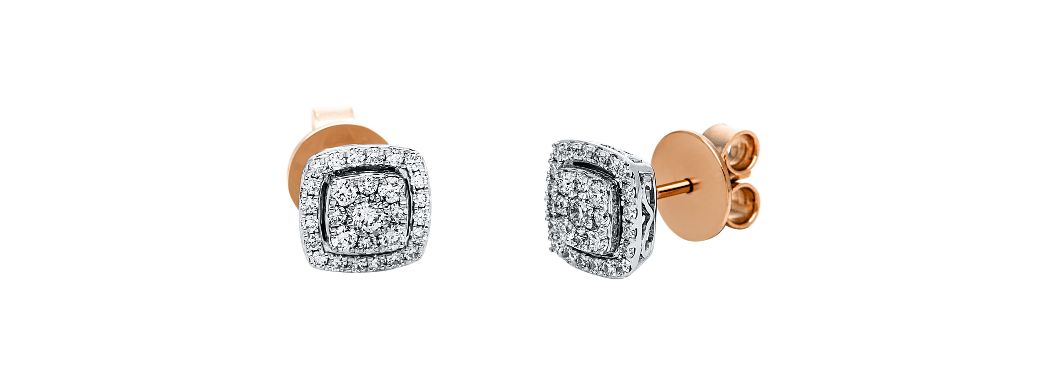 Brogle Classic Bicolor Diamantohrstecker