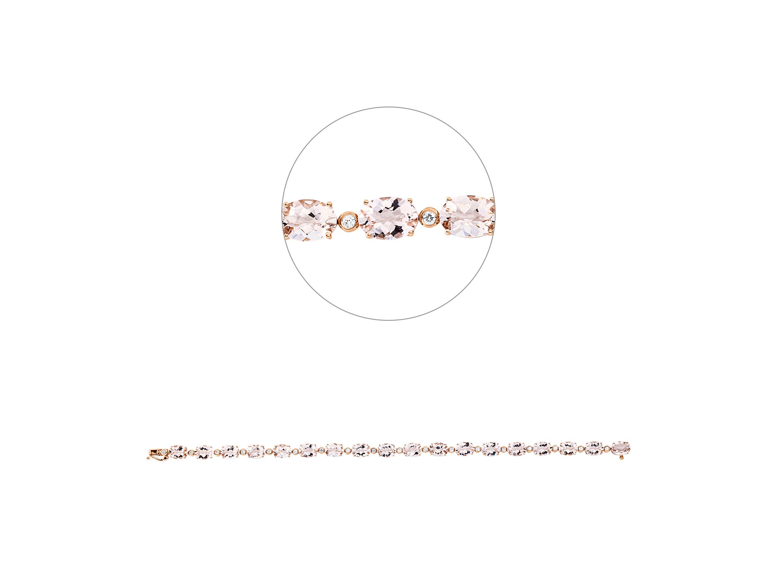 Brogle Classic Morganite bracelet Brogle Classic Morganite bracelet