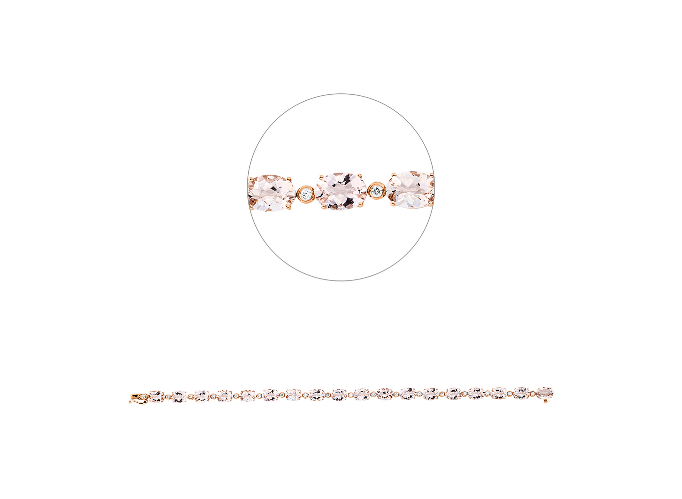 Brogle Classic Morganite bracelet Brogle Classic Morganite bracelet