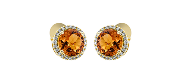 Brogle Classic citrine stud earrings Brogle Classic citrine stud earrings