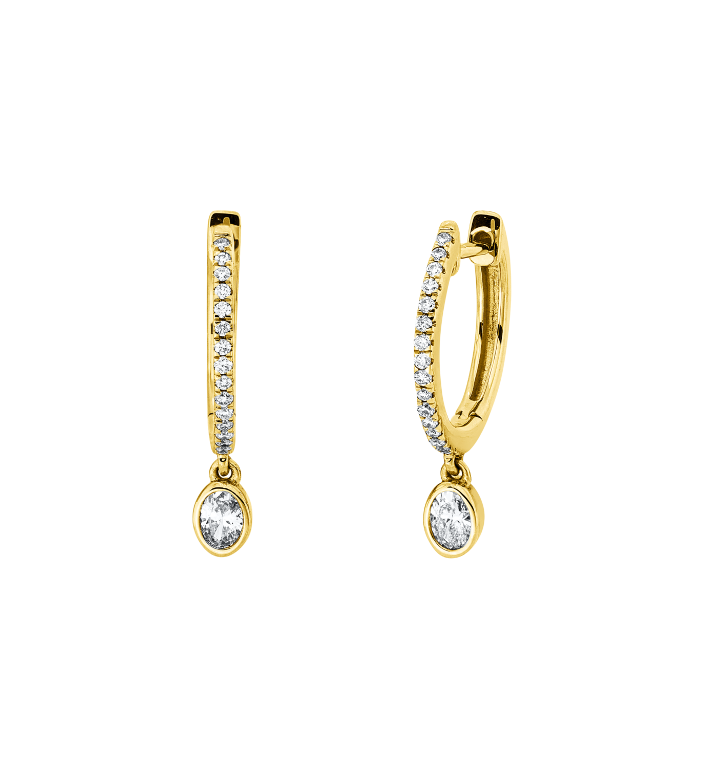 Brogle Classic diamond hoop earrings Brogle Classic diamond hoop earrings