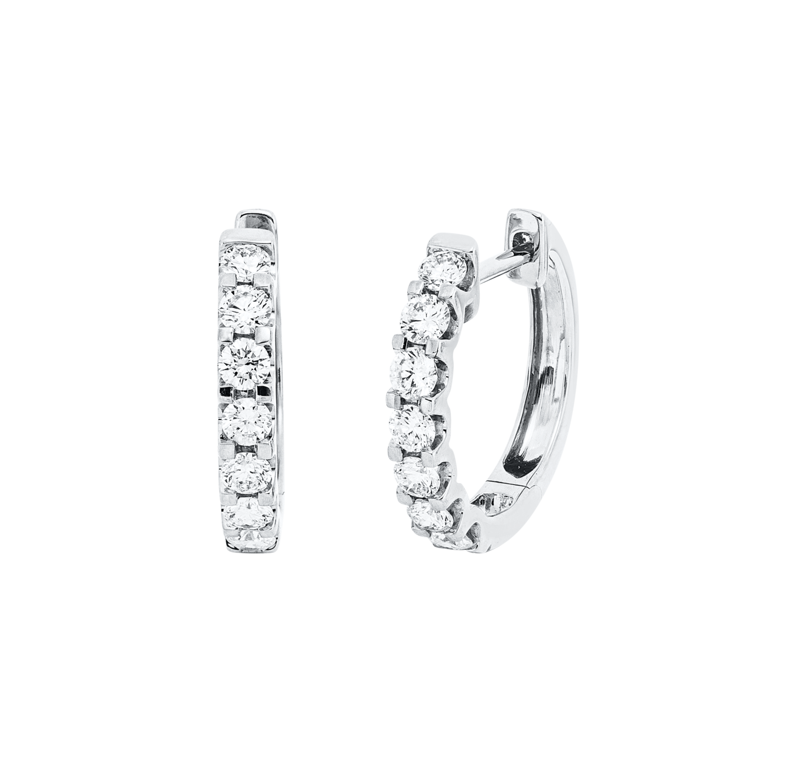 Brogle Classic diamond hoop earrings Brogle Classic diamond hoop earrings