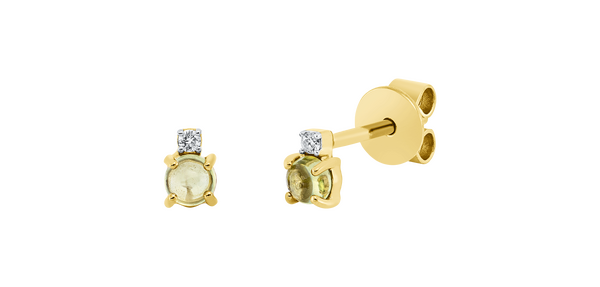 Brogle Classic peridot ear studs