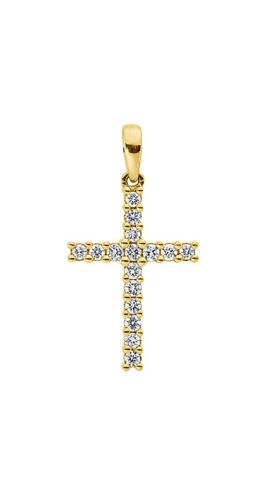 Brogle Classic Kreuzanhänger mit Diamanten