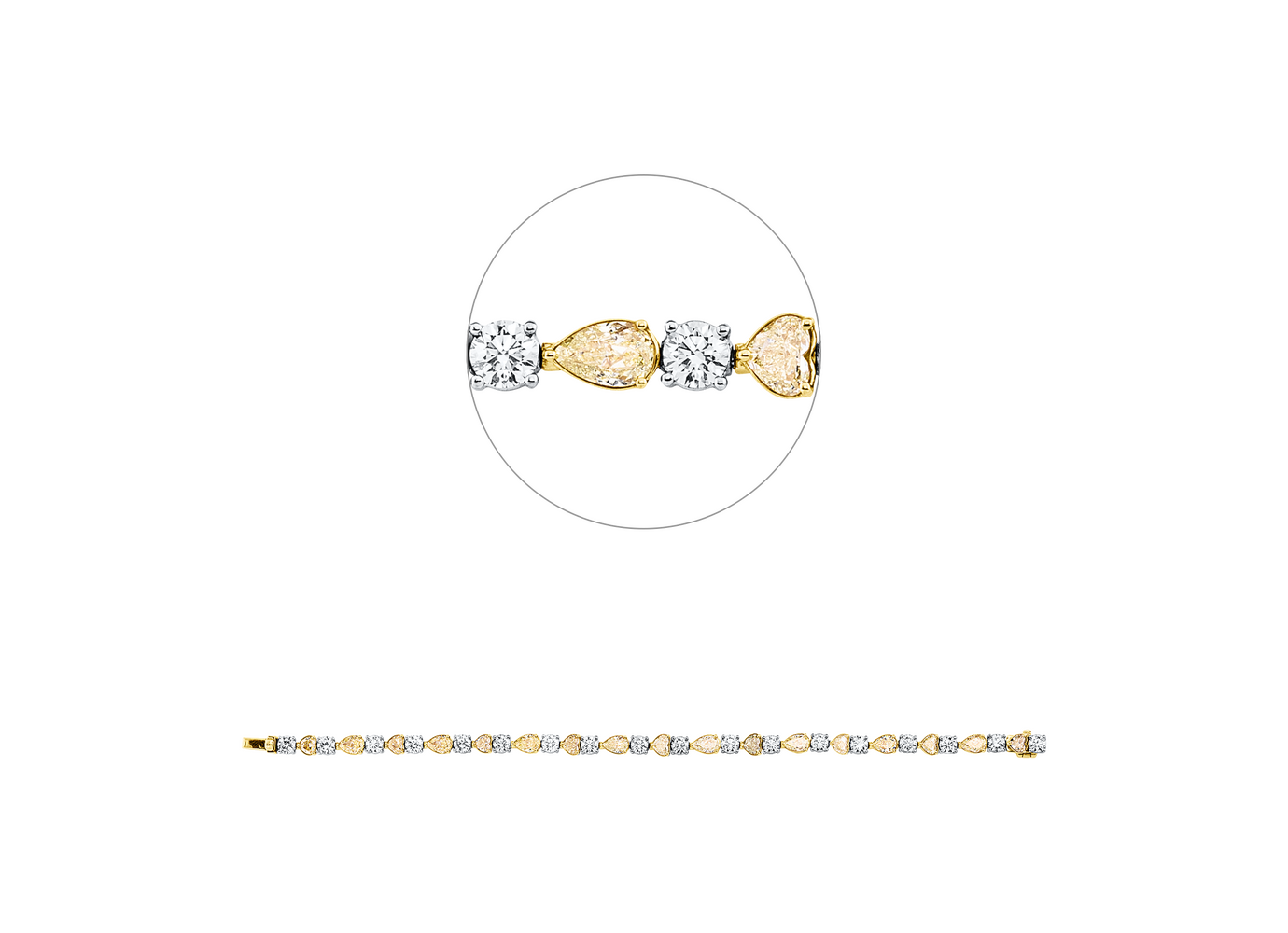 Brogle Selection bicolor diamond bracelet Brogle Selection bicolor diamond bracelet
