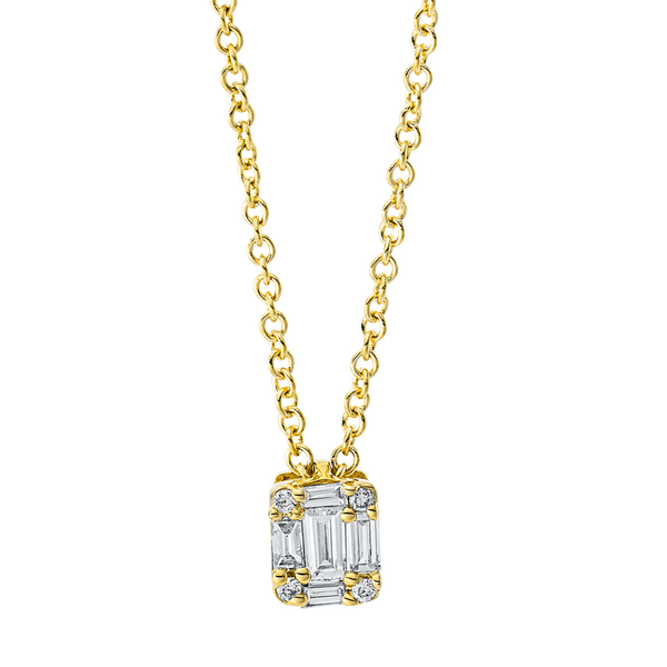 Brogle Selection Illusion gold chain with diamond pendant