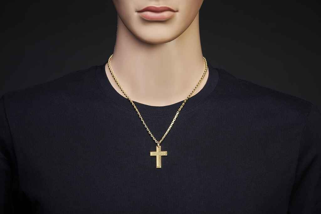 Brogle Classic cross pendant in gold