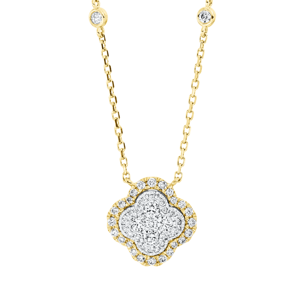 Brogle Classic necklace with bicolour diamond pendant