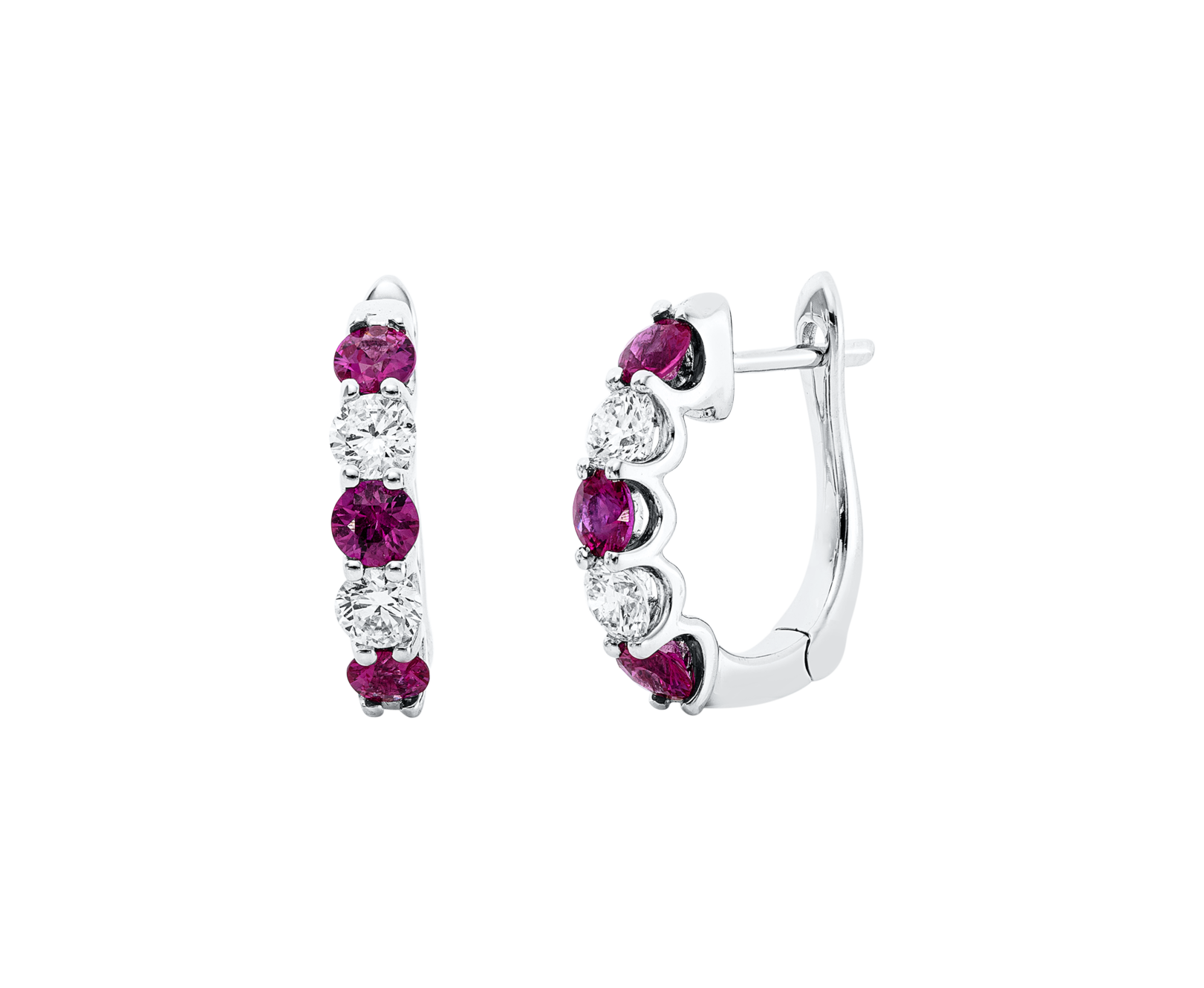 Brogle Classic ruby hoop earrings Brogle Classic ruby hoop earrings