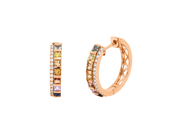 Brogle Classic sapphire hoop earrings Brogle Classic sapphire hoop earrings