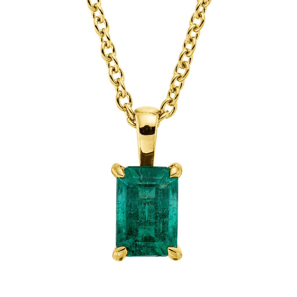 Brogle Classic necklace with emerald pendant