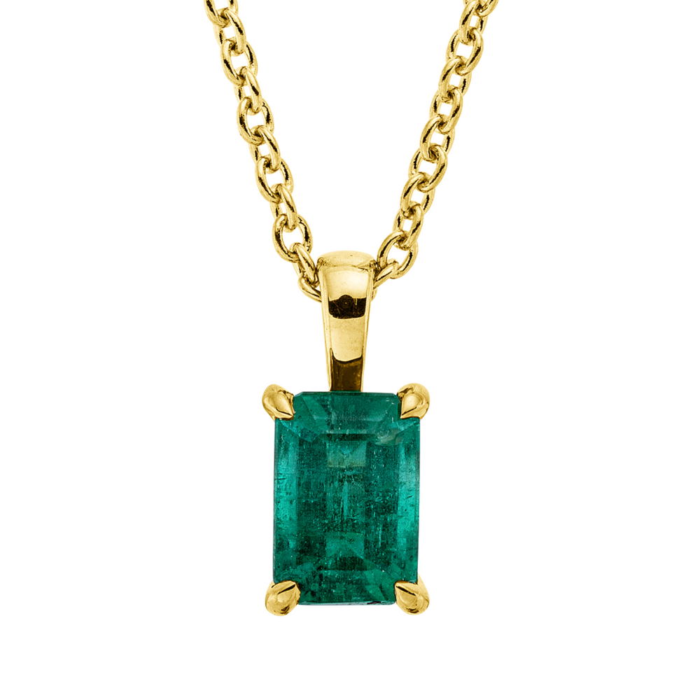 Brogle Classic necklace with emerald pendant Brogle Classic necklace with emerald pendant