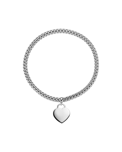 Brogle Classic bracelet with gold heart flexible 4mm Brogle Classic bracelet with gold heart flexible 4mm