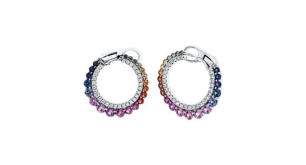 Brogle Classic Saphircreolen Rainbow