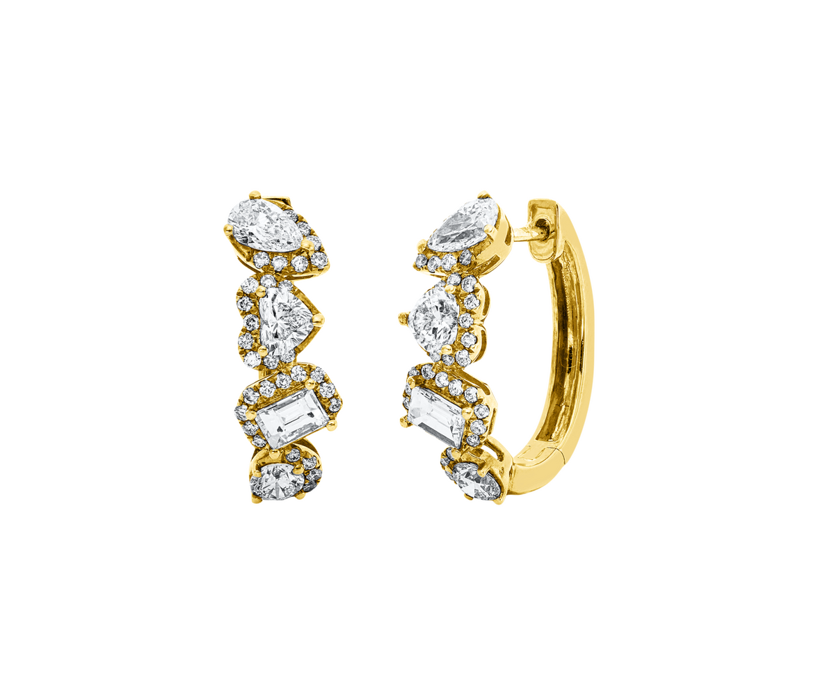 Brogle Selection diamond hoop earrings Brogle Selection diamond hoop earrings