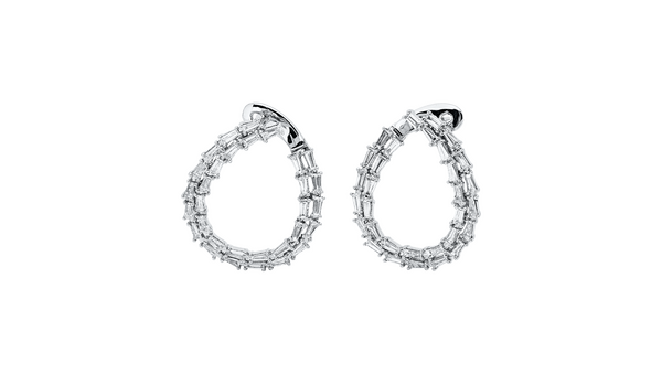 Brogle Selection diamond hoop earrings