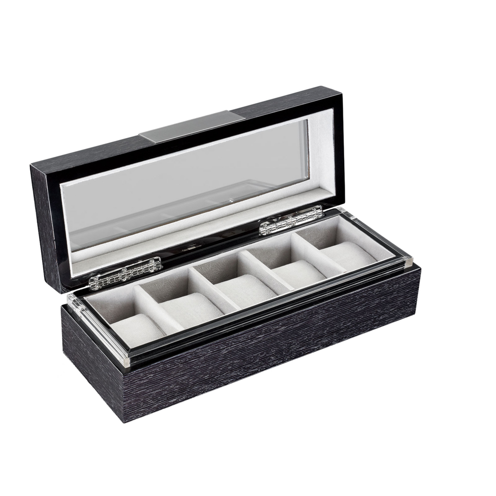 Heisse & Söhne watch box with viewing window Executive 5