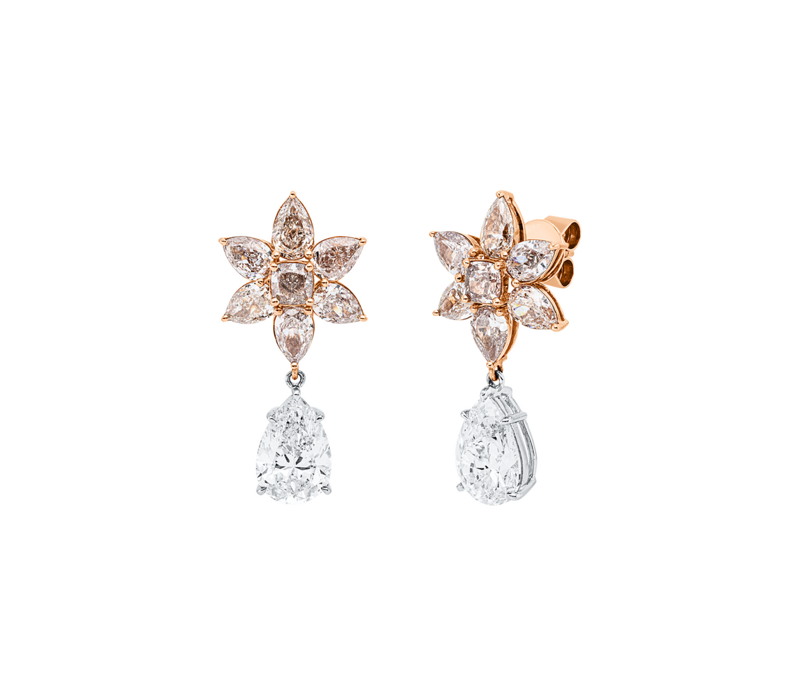 Brogle Selection Bicolor diamond earrings