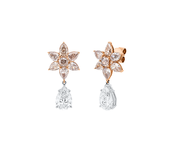 Brogle Selection Bicolor diamond earrings