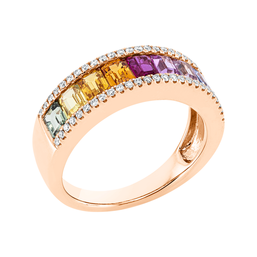 Brogle Selection Rainbow sapphire ring