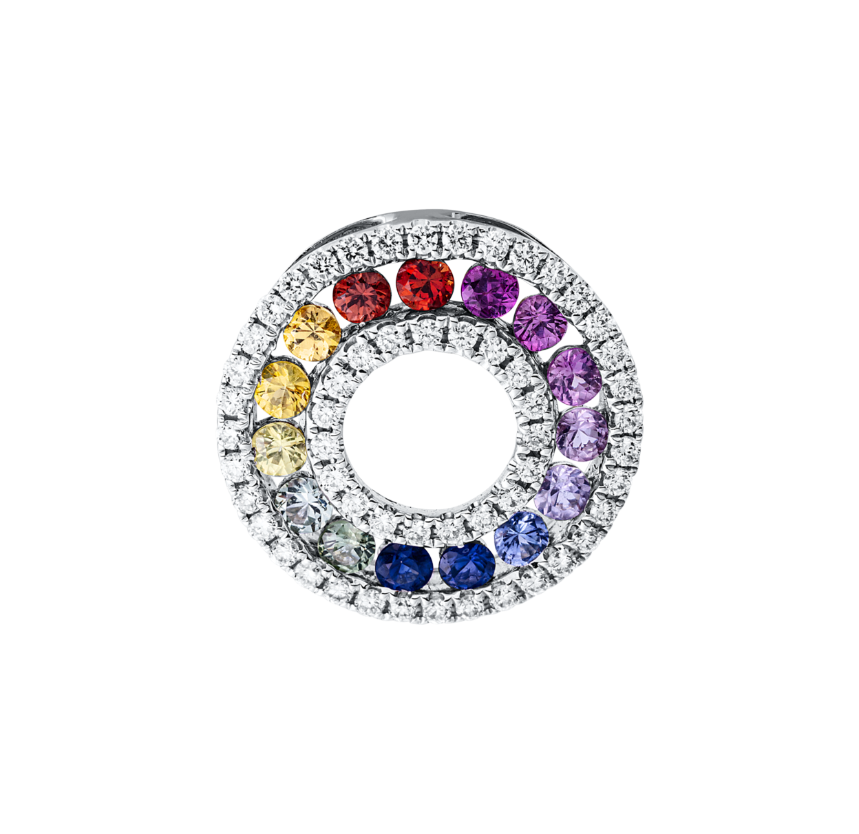 Brogle Classic Sapphire Pendant Rainbow Brogle Classic Sapphire Pendant Rainbow