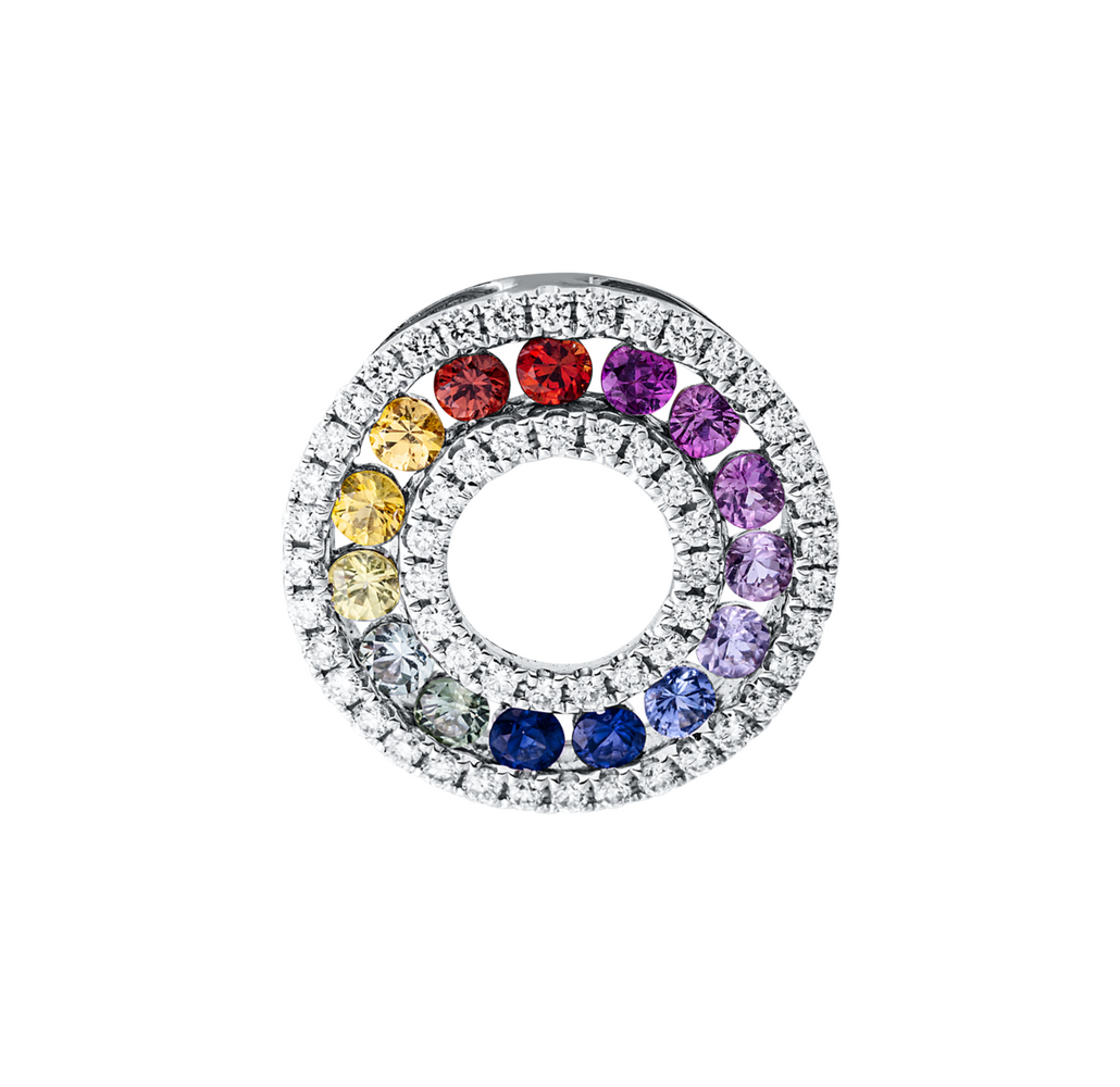 Brogle Classic Sapphire Pendant Rainbow Brogle Classic Sapphire Pendant Rainbow