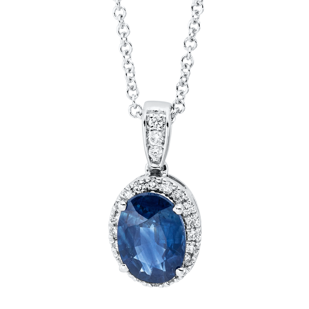 Brogle Classic necklace with sapphire pendant