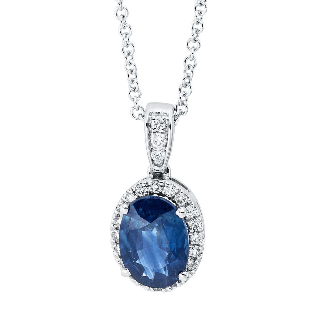 Brogle Classic necklace with sapphire pendant Brogle Classic necklace with sapphire pendant