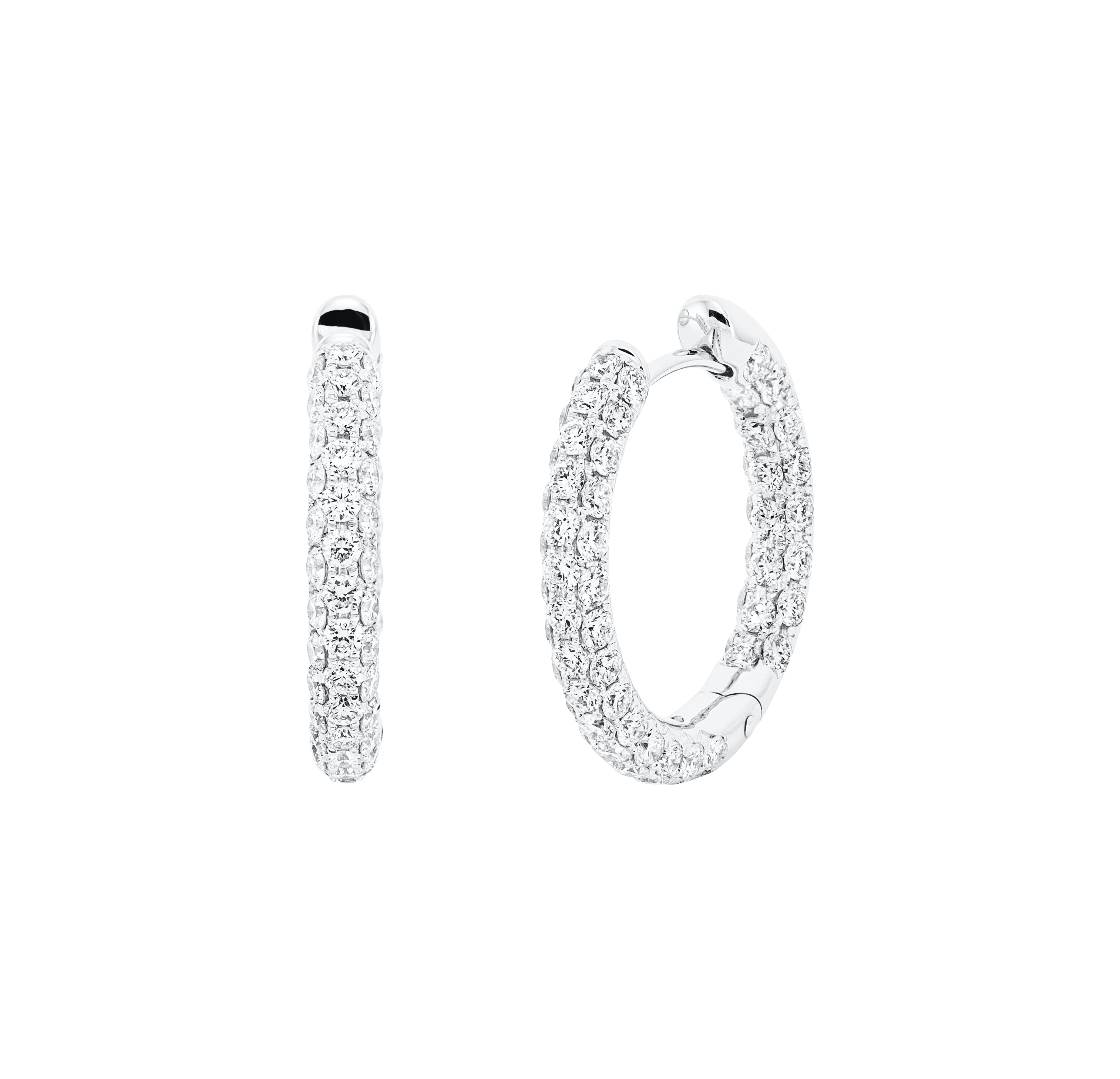 Brogle Selection diamond hoop earrings Brogle Selection diamond hoop earrings