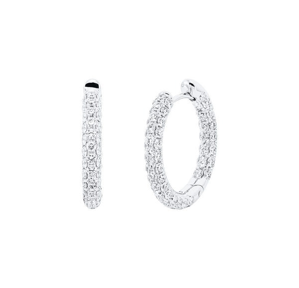 Brogle Selection diamond hoop earrings Brogle Selection diamond hoop earrings