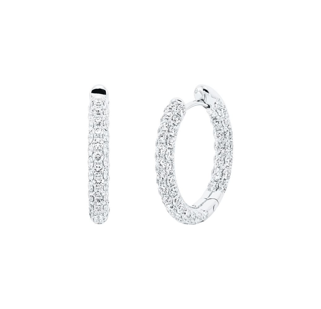 Brogle Selection diamond hoop earrings Brogle Selection diamond hoop earrings