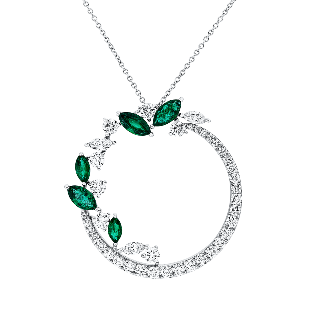 Brogle Selection necklace with emerald pendant